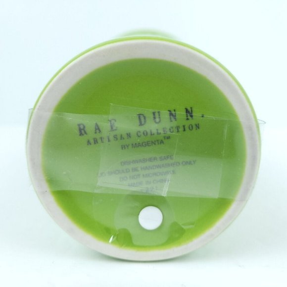 NEW Rae Dunn Swamp Sangria Ceramic Travel Mug Cup Coffee Tumbler Halloween Lime - Picture 3 of 5